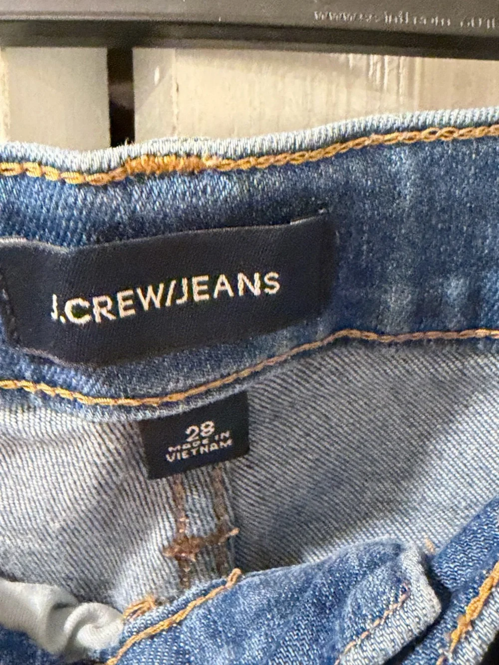 J.Crew Skinny Jeans Medium Wash Raw Hem High Rise Size 28 - Picture 2 of 5